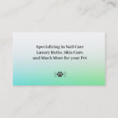 Visitekaartje voor het glimlachen van Chihuahua Pe (Achterkant)