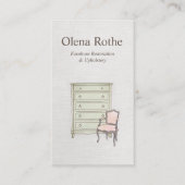 Visitekaartje voor het herstel van meubelen (Voorkant)