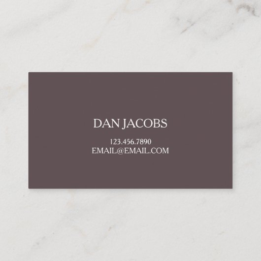 Visitekaartje voor het inrichten en serveren van k (Achterkant)