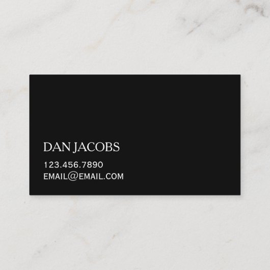 Visitekaartje voor het inrichten en serveren van k (Achterkant)