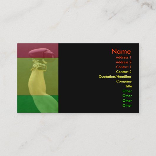 Visitekaartje voor het koken (Voorkant)