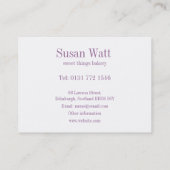 Visitekaartje voor het kopen van koekjes (Achterkant)