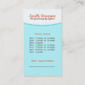 Visitekaartje voor het kweken van paddestoelen afsprakenkaartje (Achterkant)