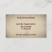 Visitekaartje voor het maken van boomstammingen (Achterkant)