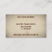 Visitekaartje voor het maken van boomstammingen (Achterkant)