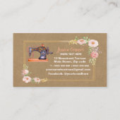 Visitekaartje voor het naaien van bloemkraft (Achterkant)