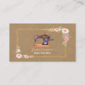 Visitekaartje voor het naaien van bloemkraft (Voorkant)