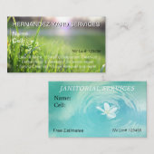 Visitekaartje voor het onderhoud en schoonmaken va (Voorkant / Achterkant)