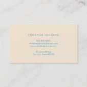 visitekaartje voor het ontwerpen van zeeen schildp (Achterkant)