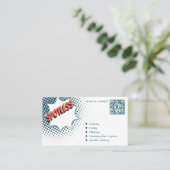 Visitekaartje voor het reinigen van een donkerblau (Staand voorkant)