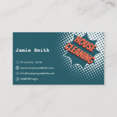 Visitekaartje voor het reinigen van een donkerblau (Achterkant)