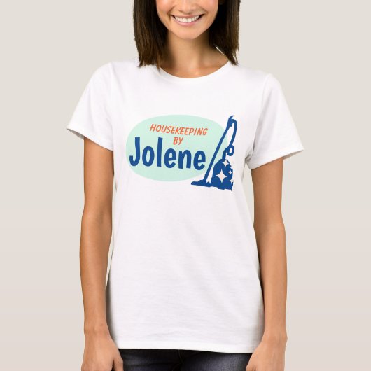 Visitekaartje voor het reinigen van roze retro Hou T-shirt (Voorkant)