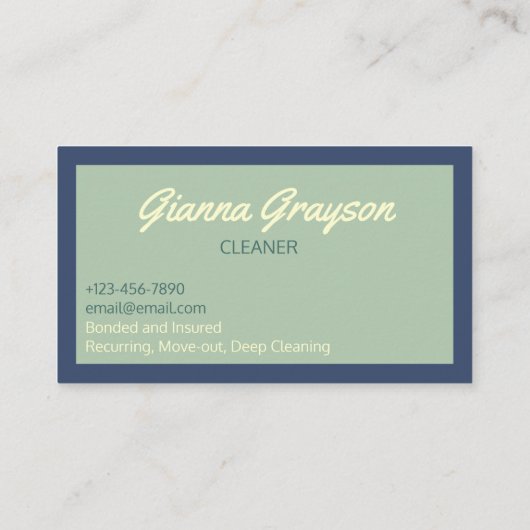 Visitekaartje voor het reinigen van spuitflessen (Achterkant)