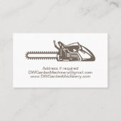 Visitekaartje voor het repareren van machines voor (Achterkant)