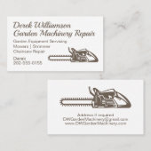 Visitekaartje voor het repareren van machines voor (Voorkant / Achterkant)