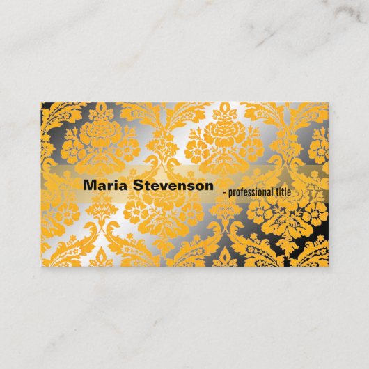 Visitekaartje voor het scheren van gele, elegante  (Voorkant)