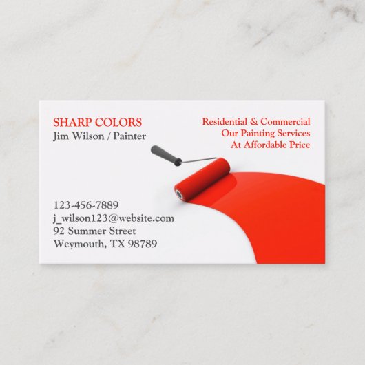 Visitekaartje voor het schilderen (Voorkant)