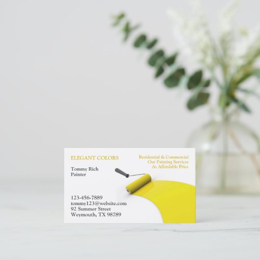 Visitekaartje voor het schilderen (Staand voorkant)