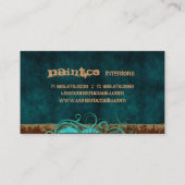 Visitekaartje voor het schilderen Suede Blue Swirl (Achterkant)