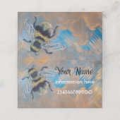 visitekaartje voor het schilderen van bijen klantenkaartje (Buitenkant ongevouwen)