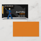 Visitekaartje voor het schilderen van schilderverf (Voorkant / Achterkant)