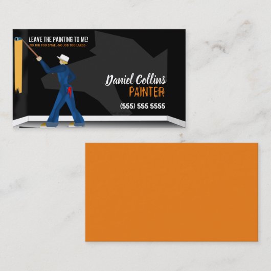 Visitekaartje voor het schilderen van schilderverf (Voorkant / Achterkant)