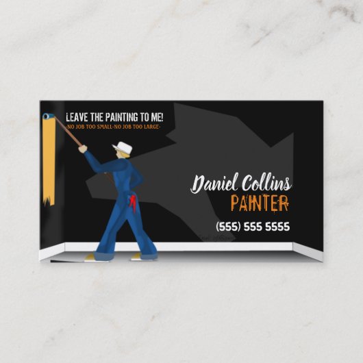 Visitekaartje voor het schilderen van schilderverf (Voorkant)