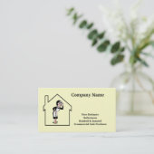 Visitekaartje voor het schoonmaken en maken van ka (Staand voorkant)