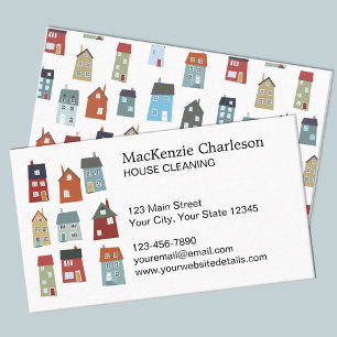 Visitekaartje voor het schoonmaken van het huis
