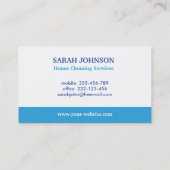 Visitekaartje voor het schoonmaken van het startve (Achterkant)