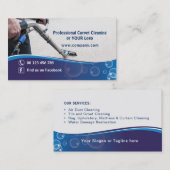 Visitekaartje voor het schoonmaken van tapijt Comp (Voorkant / Achterkant)
