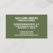 Visitekaartje voor het slijpen en verwijderen van (Achterkant)