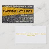 Visitekaartje voor het strippen van parkeerpartije (Voorkant / Achterkant)