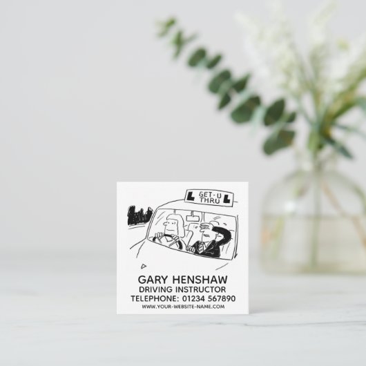 Visitekaartje voor het uitlijnen van de instructeu (Staand voorkant)