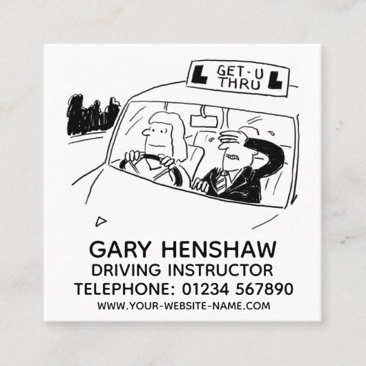 Visitekaartje voor het uitlijnen van de instructeu (Voorkant)