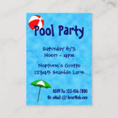 Visitekaartje voor het uitnodigen van beach-speelg informatiekaartje (Achterkant)