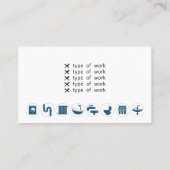 Visitekaartje voor het uitvoeren van sanitair (Achterkant)