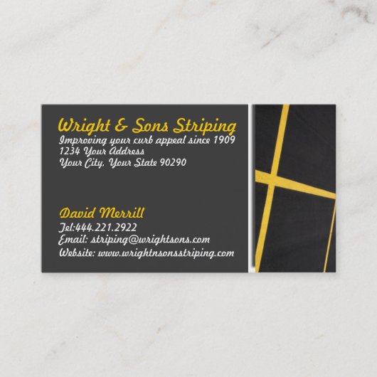 Visitekaartje voor het vastmaken van de partij (Voorkant)