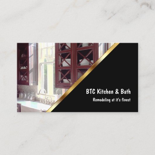 Visitekaartje voor het verbouwen van keuken en bad (Voorkant)