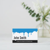 Visitekaartje voor het verfservice met blauwe verf (Staand voorkant)