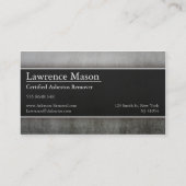 Visitekaartje voor het verwijderen van professione (Achterkant)