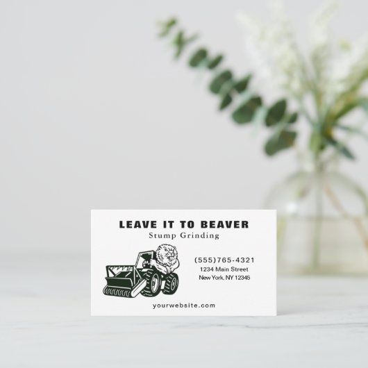 Visitekaartje voor het verwijderen van stukjes boo (Staand voorkant)