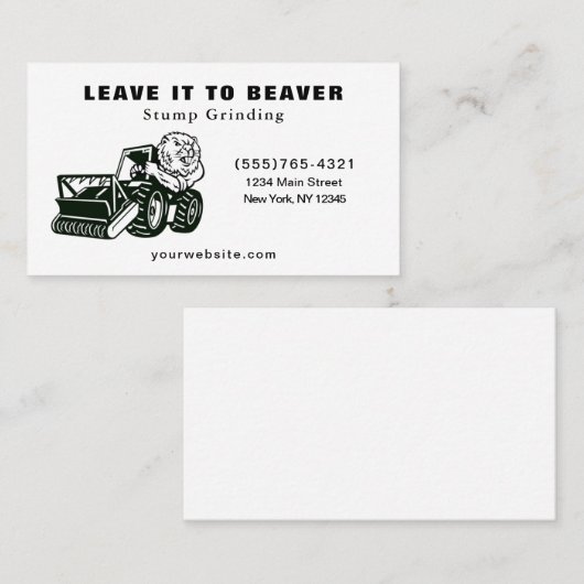 Visitekaartje voor het verwijderen van stukjes boo (Voorkant / Achterkant)