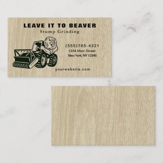 Visitekaartje voor het verwijderen van stukjes boo (Voorkant / Achterkant)