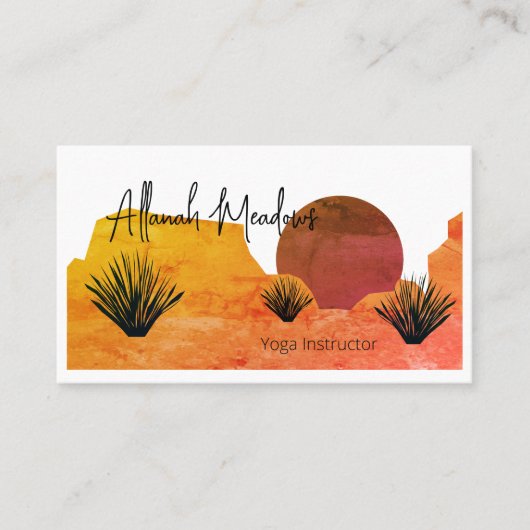 Visitekaartje voor het verzachten van woestijnmaan (Voorkant)