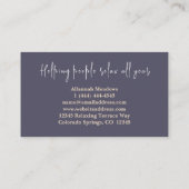 Visitekaartje voor het verzachten van woestijnmaan (Achterkant)