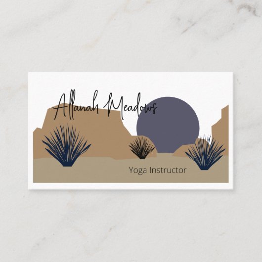 Visitekaartje voor het verzachten van woestijnmaan (Voorkant)