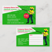 Visitekaartje voor het wassen en reinigen van de d (Voorkant / Achterkant)