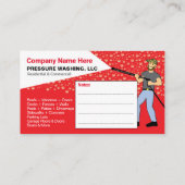 Visitekaartje voor het wassen en reinigen van de d (Achterkant)