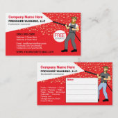 Visitekaartje voor het wassen en reinigen van de d (Voorkant / Achterkant)